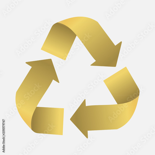 Gold Recycle Premium Sustainability Icon