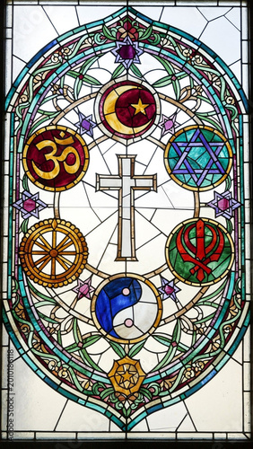 stained glass window in church