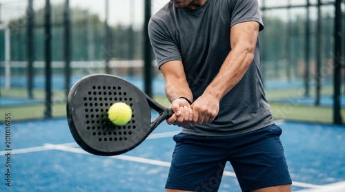 Photos of fun and viral padel sports activities made by AI generative