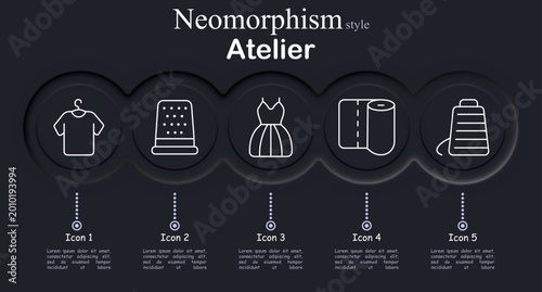 Cuadro en lienzo Atelier set icon