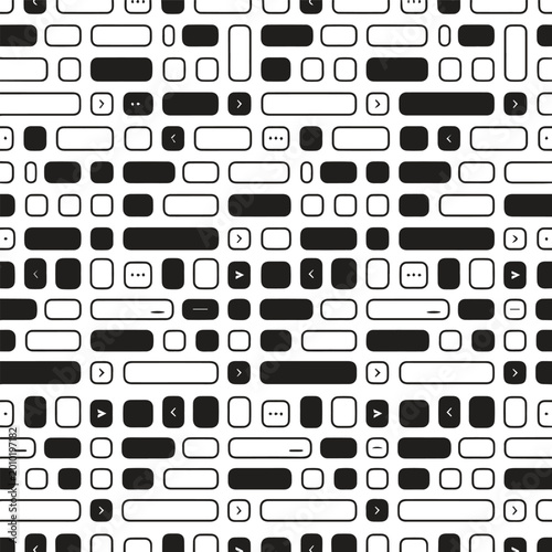 Seamless pattern of messaging app chat bubbles and icons with seamless
