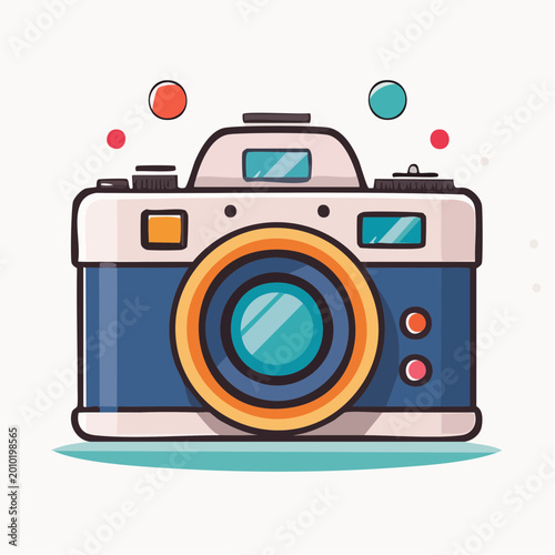 Fotokamera - Cartoon Comic Stil - Vektor
