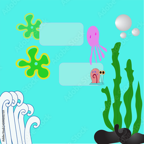 Cuadro en lienzo bikini bottom  flowers vector  birthday decoration  spongebob cricut  cricut fil
