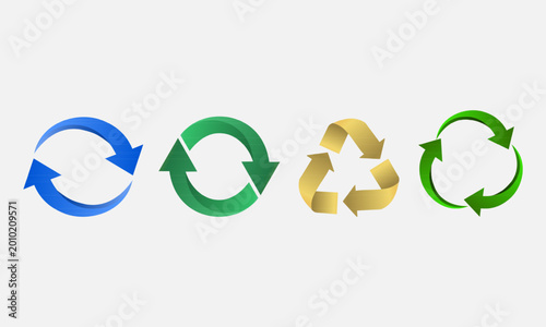 Recycle Arrow Sustainability Icon Set