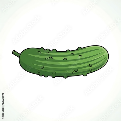 Green pickled cucumber vegetable.
