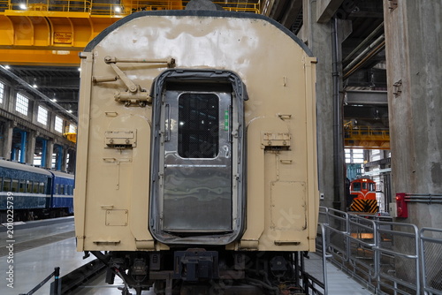 Fotografie Historic Japanese 583 series sleeper train carriage in museum