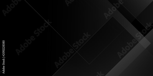 Foto Grey abstract curved wavy lines on black background