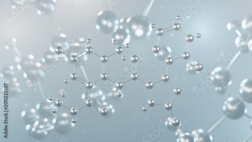 Tableau sur toile chlorantraniliprole molecular structure, 3d model molecule, insecticide structur