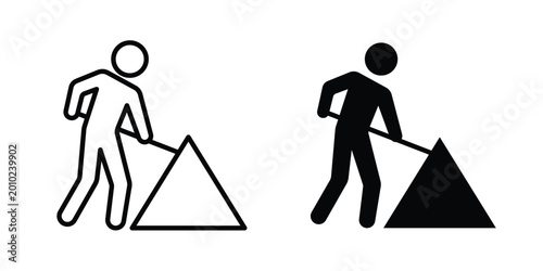 Bild auf Leinwand Construction icon vector pack in black color. Editable icons.
