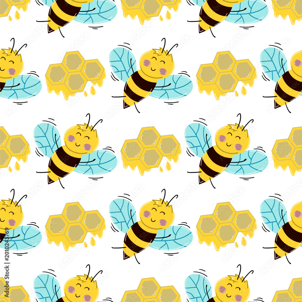 Obraz premium Seamless pattern. Spring print perfect for children's textile design, decor