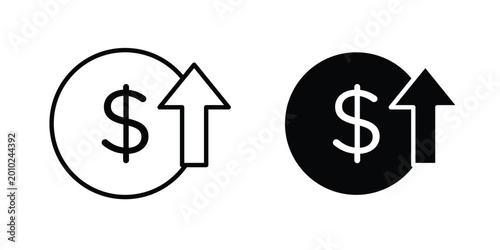high cost icon vector pack in black color. Editable icons.