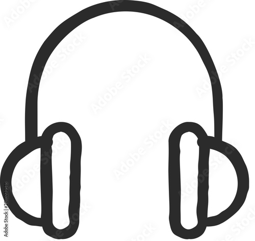 headphones on white background