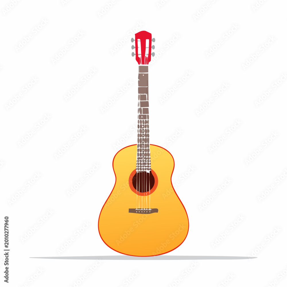 Obraz premium Acoustic Guitar Illustration