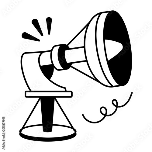Tablou pe pânză Glyph style icon of a space scope