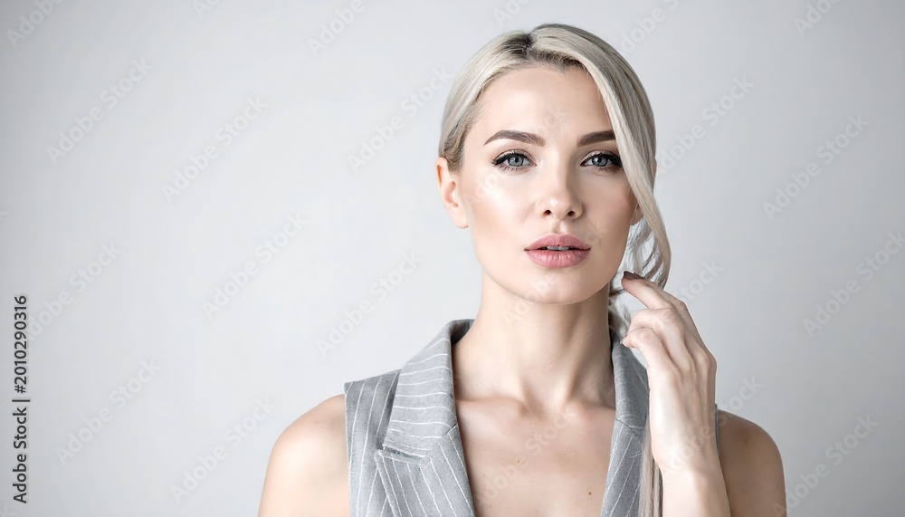 Naklejka premium Blond Woman Portrait.