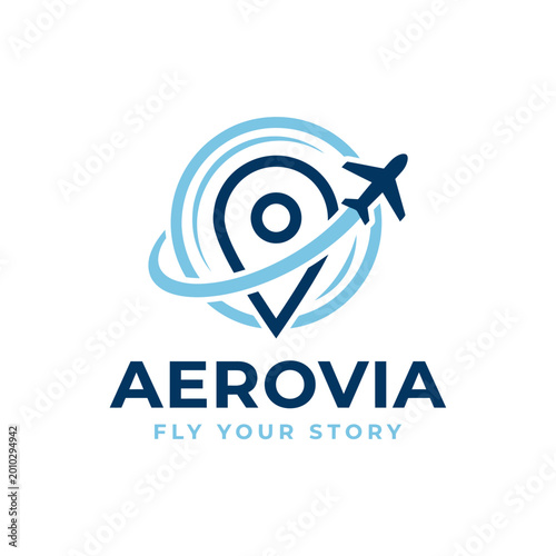 Aerovia Travel Company Logo Design.