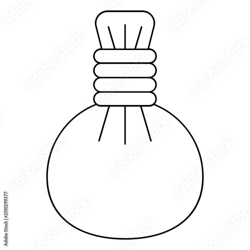 Photos Herbal compress ball stroke icon