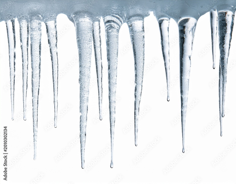 Fototapeta premium icicle on white background