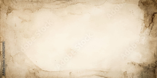 Valokuva Antique aged parchment paper with a worn vintage grunge texture and stained sepi