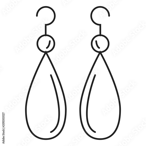 Tableau sur toile Drop dangle earrings icon