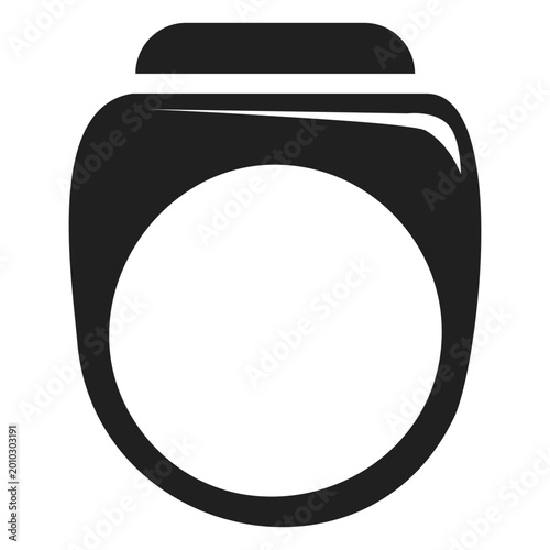 Canvastavla Men's ring black icon