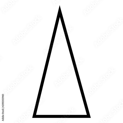 Foto Isosceles triangle apex silhouette