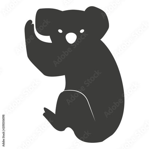 Canvas Print Koala ear leg nose silhouette