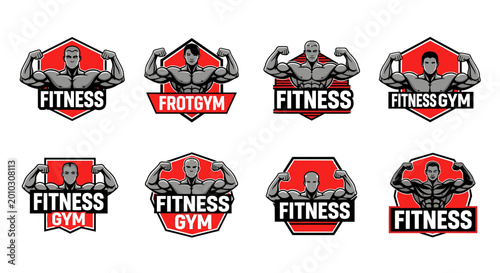 Photos A powerful vector illustration of a muscular man for gym branding, promoting strength and athletic discipline in health marketing