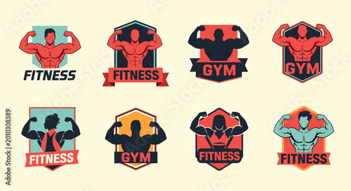 A powerful silhouette of a muscular woman flexing her arm, perfect for gym motivation and health wellness branding.