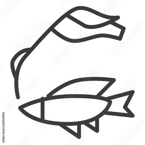 Fotografía Fish cane nile flipper stroke