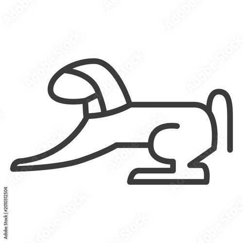 Obraz na płótnie Sphinx enigma guard tail stroke