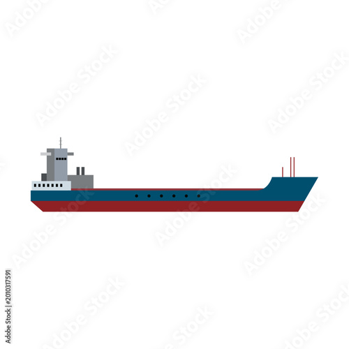 Garbage scow ship icon