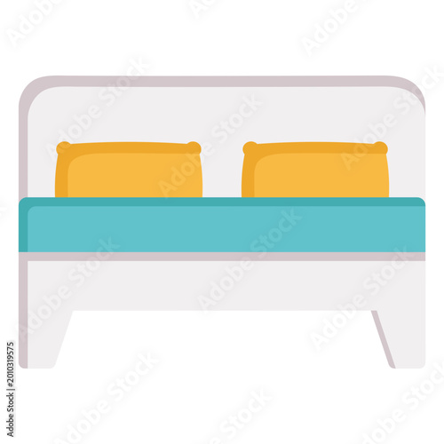 Bild auf Leinwand Double bed furniture