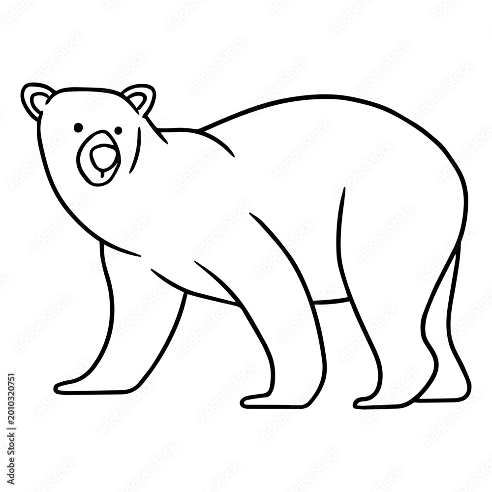 Fototapeta premium Polar stroke bear