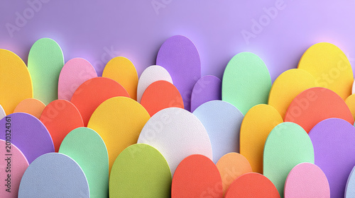 Pastel Easter Egg Crowd A Colorful Springtime Celebration.