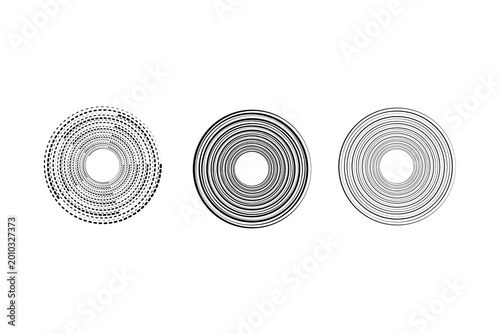 Quadro su tela Intricate circular patterns a trio of abstract geometric designs