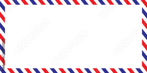 Tableau sur toile Airmail Envelope frame images with strips