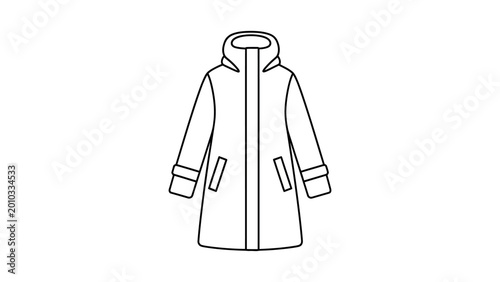 Tableau sur toile Long coat with hood and pockets.