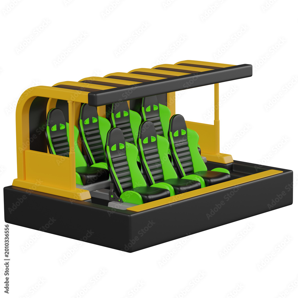 Naklejka premium 3D Rendered soccer Bench icon 