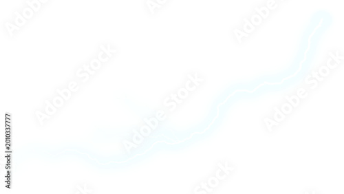 Electric blue lightning bolt strike, glowing plasma discharge effect, bright atmospheric electrical spark for weather and science concepts isolated PNG with Transparent Background