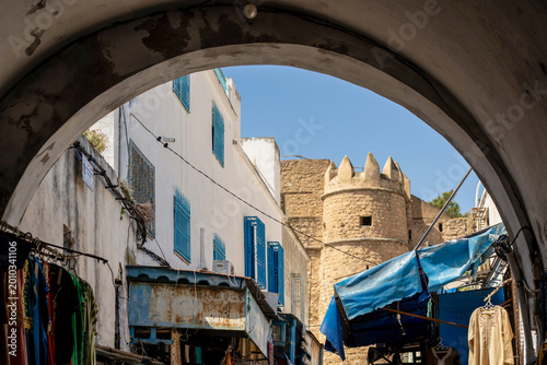 Schilderij op canvas Boutiques dans la Médina de Hammamet en Tunisie