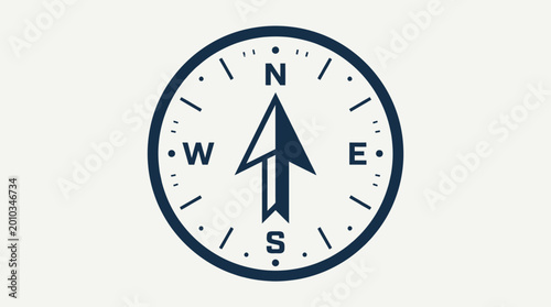 Compass design featuring directional indicators and a central arrow on a light background Free Download Compass design featuring directional indicators and a central arrow on a light background - GFXLoad