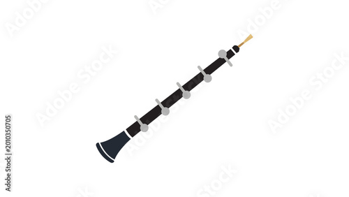 Fotografie Oboe musical instrument vector icon with editable stroke