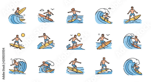 Photography Man surfing on ocean wave.