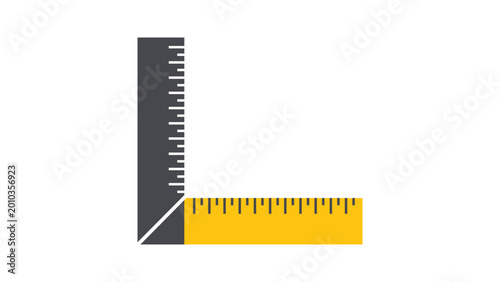 Photos Professional framing square vector icon illustration for carpentry and architectural design