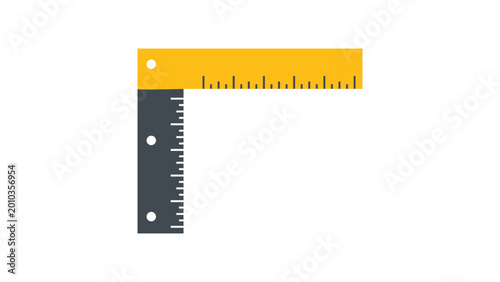 Foto Minimalist hand-drawn framing square vector icon illustration