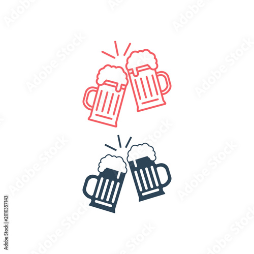 Beer icons set, beverage vector symbol design trendy.