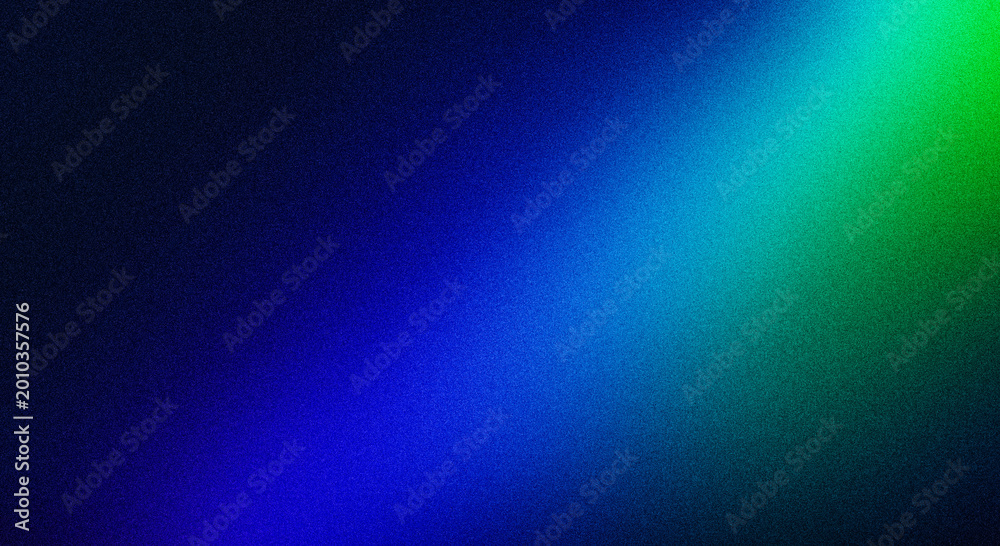 Obraz premium Abstract background with a smooth gradient transition from deep blue to vibrant green with a grainy texture