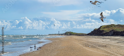 Canvastavla Boca Chica Beach in Texas