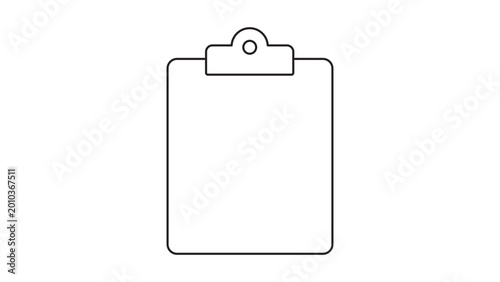 Foto Professional business clipboard vector icon featuring an editable stroke, ideal for task management illustration, checklist documentation, office organizational project planning, and data collection